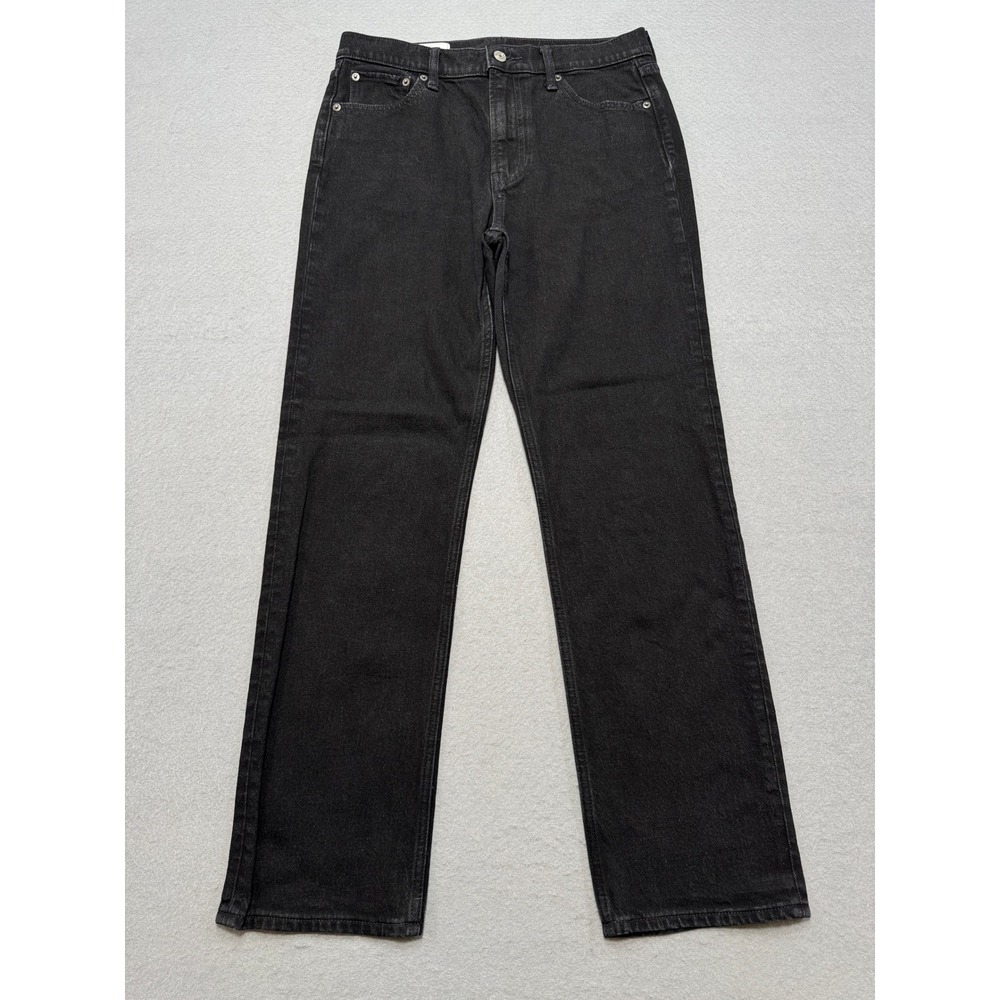 GAP Jeans Women's 10/30 Black Denim 90s Straight High Rise Stretch Vintage Style